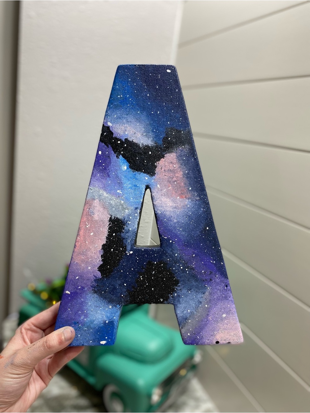 Galaxy Themed Hanging Letter A